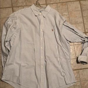 Long sleeve striped polo